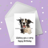 Border Collie Birthday Card 06
