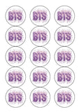 BTS Edible Icing Cake Topper or Ribbon 02
