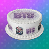BTS Edible Icing Cake Topper or Ribbon 02