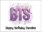 BTS Edible Icing Cake Topper or Ribbon 02