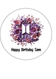 BTS Edible Icing Cake Topper or Ribbon 04