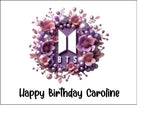 BTS Edible Icing Cake Topper or Ribbon 04