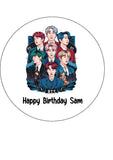 BTS Edible Icing Cake Topper or Ribbon 05