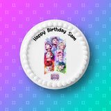 BTS Edible Icing Cake Topper or Ribbon 06
