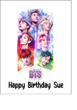 BTS Edible Icing Cake Topper or Ribbon 06