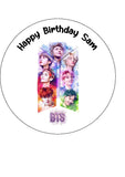 BTS Edible Icing Cake Topper or Ribbon 06