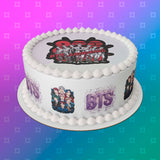 BTS Edible Icing Cake Topper or Ribbon 07