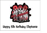 BTS Edible Icing Cake Topper or Ribbon 07