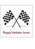 F1 Black & White Checkered Flags Edible Icing Cake Topper
