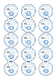 New Baby 01 Edible Icing Cake Topper - Baby Boy Baby Shower