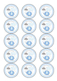 New Baby 01 Edible Icing Cake Topper - Baby Boy Baby Shower