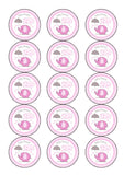 New Baby Edible Icing Cake Topper 02 - Baby Girl Baby Shower