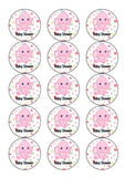 New Baby 05 Edible Icing Cake Topper - Baby Girl Baby Shower