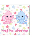 New Baby 06 Edible Icing Cake Topper - Baby Twins Baby Shower