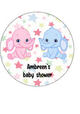 New Baby 06 Edible Icing Cake Topper - Baby Twins Baby Shower
