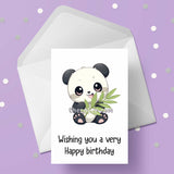 Baby Panda Birthday Card