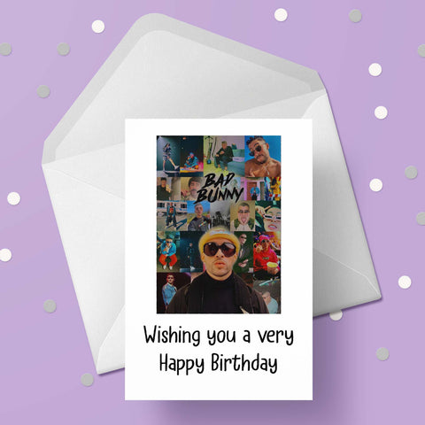 Bad Bunny 01 Birthday Card