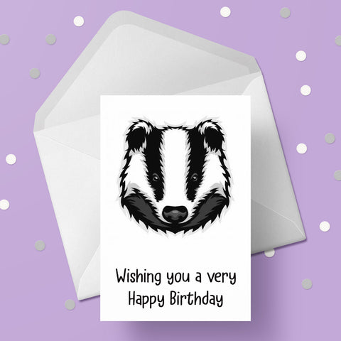 Badger Birthday Card