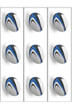 Rugby Player Edible Icing Cake Topper (Blue)