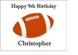 Rugby Ball Edible Icing Cake Topper 03 (Orange)