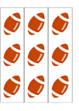 Rugby Ball Edible Icing Cake Topper 03 (Orange)