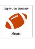 Rugby Ball Edible Icing Cake Topper 03 (Orange)