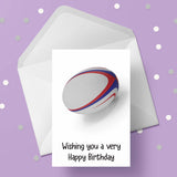 Rugby Ball 02 Birthday Card