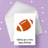Rugby Ball 03 Birthday Card