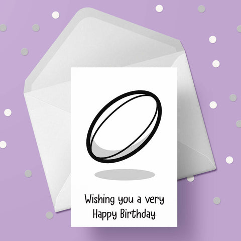 Rugby Ball 04 Birthday Card