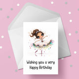 Ballet / Ballerina Birthday Card 02