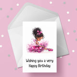 Ballet / Ballerina Birthday Card 04
