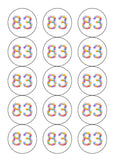 83rd Birthday Balloons Edible Icing Cake Topper or Ribbon