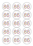 86th Birthday Balloons Edible Icing Cake Topper or Ribbon