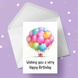 Happy Birthday Balloons Birthday Card 02