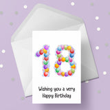 18th Birthday Balloons Card