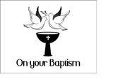 Baptism 02 Edible Icing Cake Topper or Ribbon