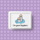 Baptism 04 Edible Icing Cake Topper or Ribbon - Male getting Baptised
