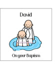 Baptism 04 Edible Icing Cake Topper or Ribbon - Male getting Baptised