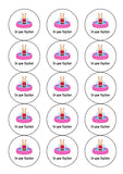 Baptism 05 Edible Icing Cake Topper or Ribbon - Funny Female getting Baptised