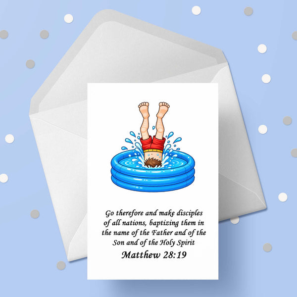 Baptism Card 06 - Funny Male getting Baptised