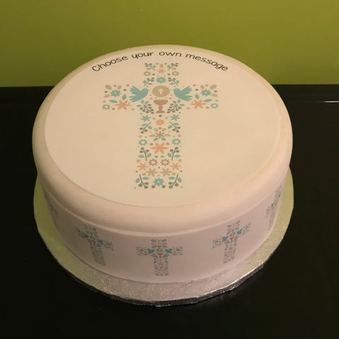 Baptism 01 Edible Icing Cake Topper