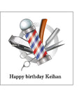 Barber Shop Hairdresser 02 Edible Icing Cake Topper or Ribbon