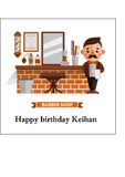 Barber Shop Hairdresser 01 Edible Icing Cake Topper or Ribbon