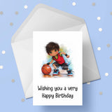 Basketball Boy 01 Birthday Card