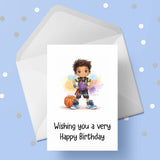 Basketball Boy 02 Birthday Card
