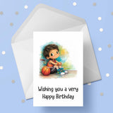 Basketball Boy 03 Birthday Card