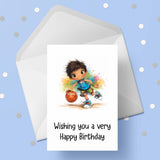 Basketball Boy 04 Birthday Card