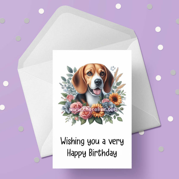 Beagle Dog Birthday Card 01