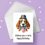 Beagle Dog Birthday Card 02