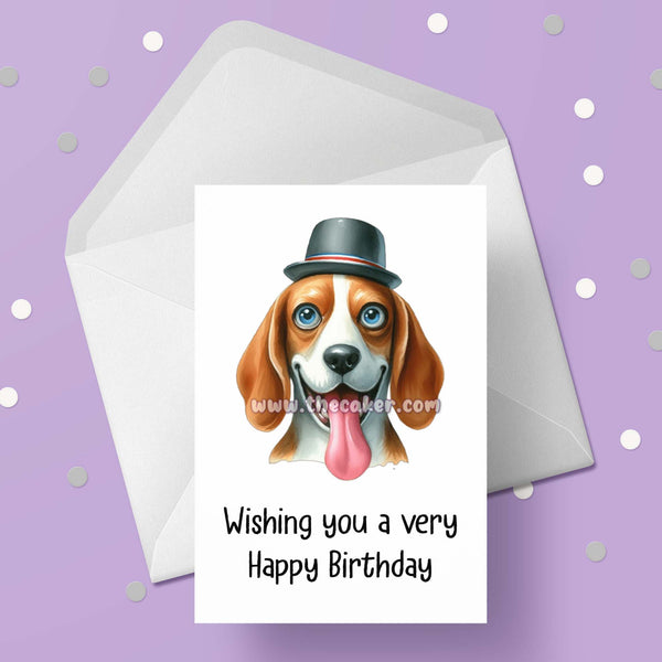 Beagle Dog Birthday Card 02